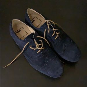 ASOS navy wingtip shoes